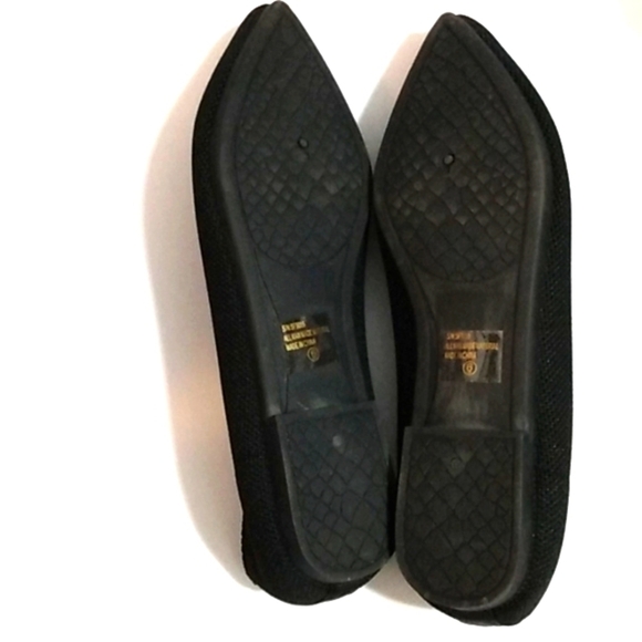 ATALINA BLACK POINTED TOE CUSHIONED SLIP-ON BALLERINA FLATS SIZE 6 NWT - Picture 7 of 8